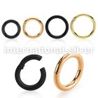 seght10 surgical steel hinged segment hoop pvd plating