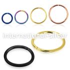 selt18 seamless segment rings anodized surgical steel 316l nose