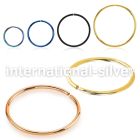selt22 surgical steel seamless nose ring hoop pvd plating