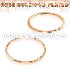 seltt22 surgical steel seamless nose ring rose gold pvd