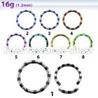 semt16 seamless segment rings anodized surgical steel 316l ear lobe