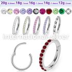 sgsh10 surgical steel segment ring cz stones