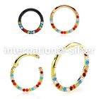 sgsh11rbt pvd steel hinged segment hoop 16g side cnc