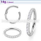 sgshb10 steel hinged segment hoop 14g outward cnc cz