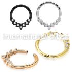 sgtsh30 pvd plating steel hinged segment hoop leaves cnc cz