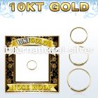 solid 10k gold endless nose hoop w an outer diameter
