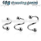 sp18b3 spirals twisters surgical steel 316l eyebrow