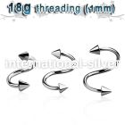 sp18cn3 spirals twisters surgical steel 316l eyebrow