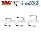 specn2 spirals twisters surgical steel 316l eyebrow