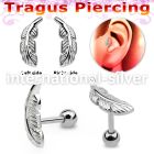 trg2918 straight barbells surgical steel 316l ear lobe