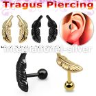 trgt2918 straight barbells anodized surgical steel 316l ear lobe