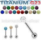 ubbfr5 titanium barbell 14g gem ferido ball 5mm ball