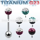 ubbfr5e straight barbells titanium g23 implant grade tongue