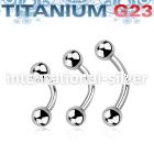 ubneb4 titanium curved barbell 16g two 4mm balls