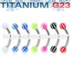 ubnebe micro curved barbells titanium g23 with acrylic parts eyebrow