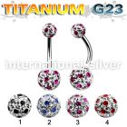 ubnfrga belly rings titanium g23 implant grade belly button