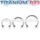 ucbb3 titanium horseshoe 14g two 3mm balls