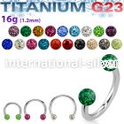 ucbfr3 titanium horseshoe 3mm multi gem balls