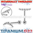 uhein15 titanium barbell 16g balls and ball internal
