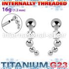 uhein51 titanium barbell four balls curve ball internal