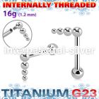 uhein52 titanium barbell descending bead balls ball internal