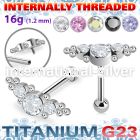uhein6 titanium barbell internal threading 3 cz