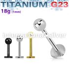 ulb18b3 titanium labret stud 18g ball