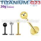ulb20b3 titanium labret stud 20g ball