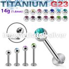 ulbc4 titanium labret stud 14g 4mm press fit