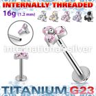 ulbin13 titanium labret internal threading 3 cz