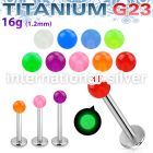 ulglb3 labrets lip rings titanium g23 with acrylic parts labrets chin