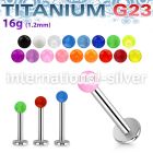 uluvb3 labrets lip rings titanium g23 with acrylic parts labrets chin