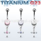 umcdz14s belly rings titanium g23 implant grade belly button