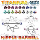 umnp103 straight barbells titanium g23 implant grade nipple