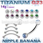 unpbnjb5 titanium curved barbell 5mm press fit gem balls