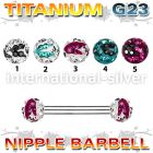 unpfr5c straight barbells titanium g23 implant grade nipple