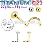 unswnord titanium threadless push in nose screw half ball