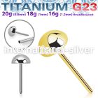 upinrd astm f 136 titanium threadless push in top half ball