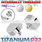 urd4in titanium 4mm flat round shape design top for bars