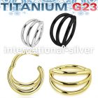 usgsh42 pvd titanium 16g hinged segment hoop triple rings