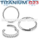 usgsh43 titanium hinged segment hoop cnc pave cz chain balls