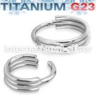 usgsh6 titanium hinged segment hoop triple rings design