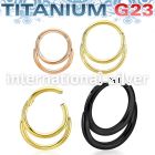 usgsh8t pvd titanium hinged segment hoop 16g double rings