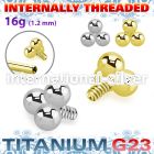 ush1in titanium triple balls design top for bars
