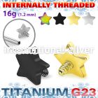 ustin titanium 3mm flat star shape design top for bars