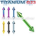 utbben25 straight barbells anodized titanium g23 implant grade eyebrow