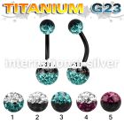 utbnfrge belly rings anodized titanium g23 implant grade belly button