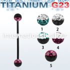 utinfr5e straight barbells anodized titanium g23 implant grade 