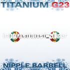 utnpfr5r straight barbells anodized titanium g23 implant grade nipple
