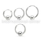 vbcr14m 925 silver ball closure earrings (1.6mm) with 5mm ball